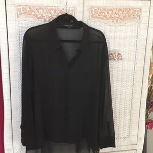 Eileen Fisher sheer silk blouse